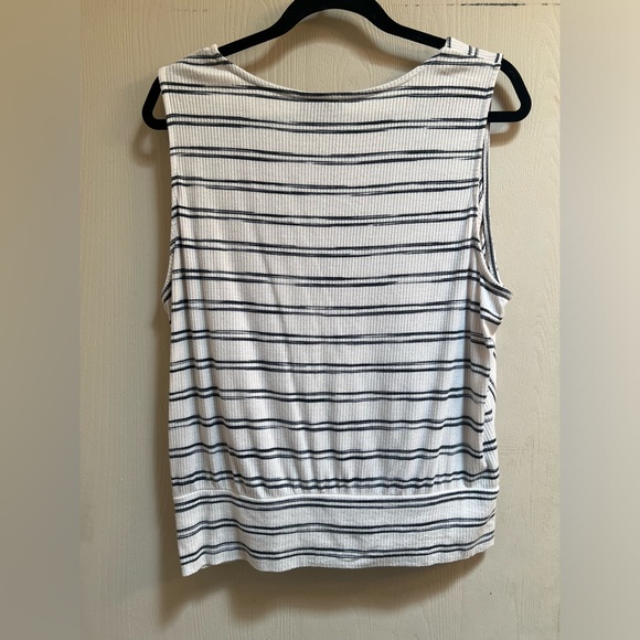 Stripe Cross Front Tank. (Size Junior XXL) - Picture 2 of 5